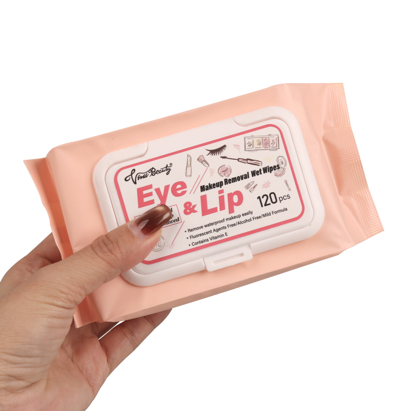 Factory Wholesale OEM/ODM Skin Care Soft Eye & Lip Makeup Remover Waterproof 8X10cm Viscose Wet Wipes