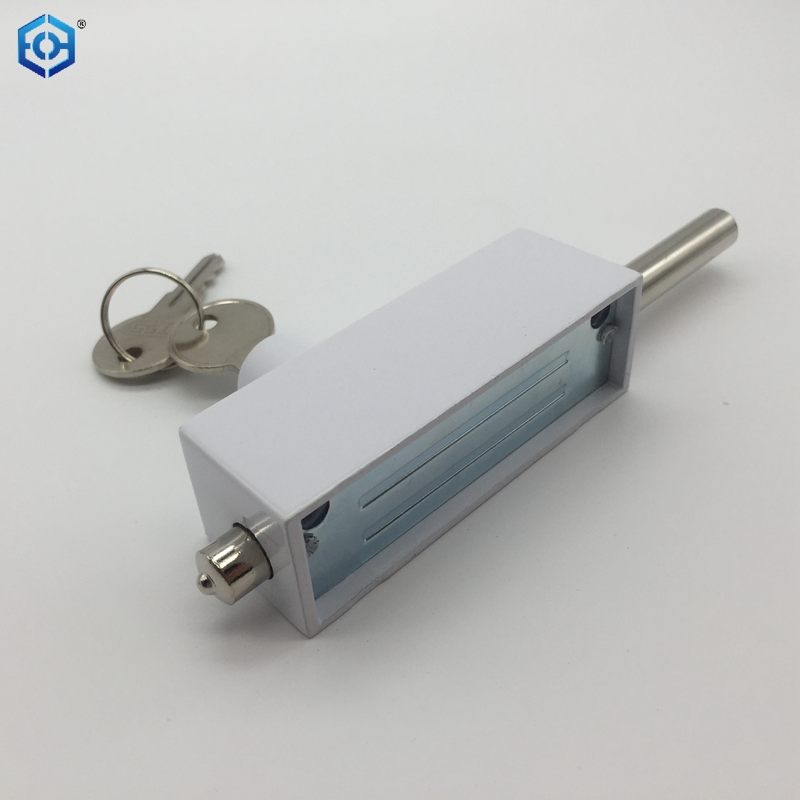 White Standard Security Door Pushbolt Lock Suitable for Aluminium Wooden Door
