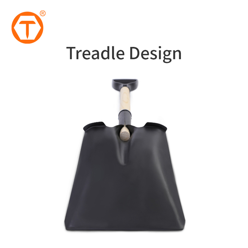 Hot Sale Digging Garden Hand Tool Gardening Square Shovel Short Timber D-Handle Spade Shovel
