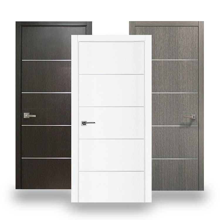 High Quality Melamine MDF Wood Door for Bedroom Hotel Room Villa Interior-Waterproof Prehung Modern Design Price