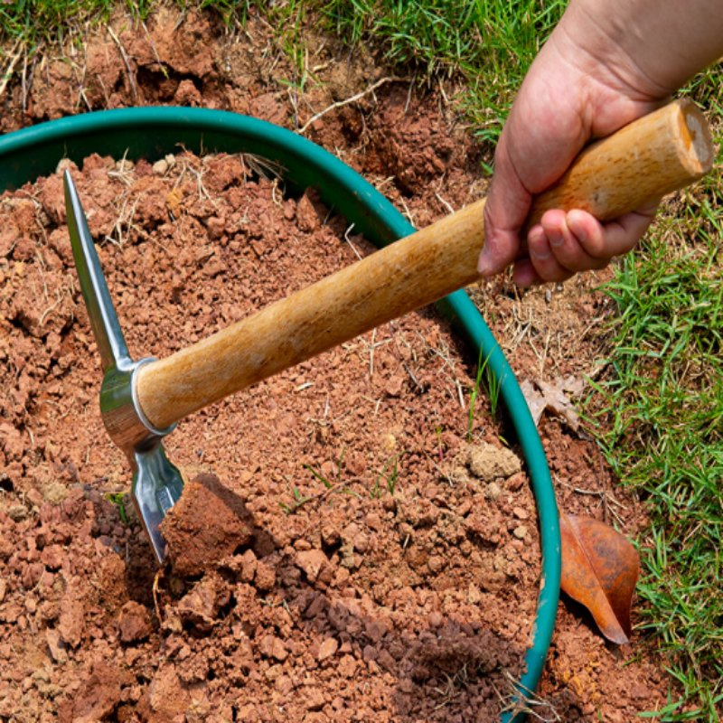 Garden Pick Mattock Hoe Transplanting Digging Planting Loosening Soil Camping or Prospecting
