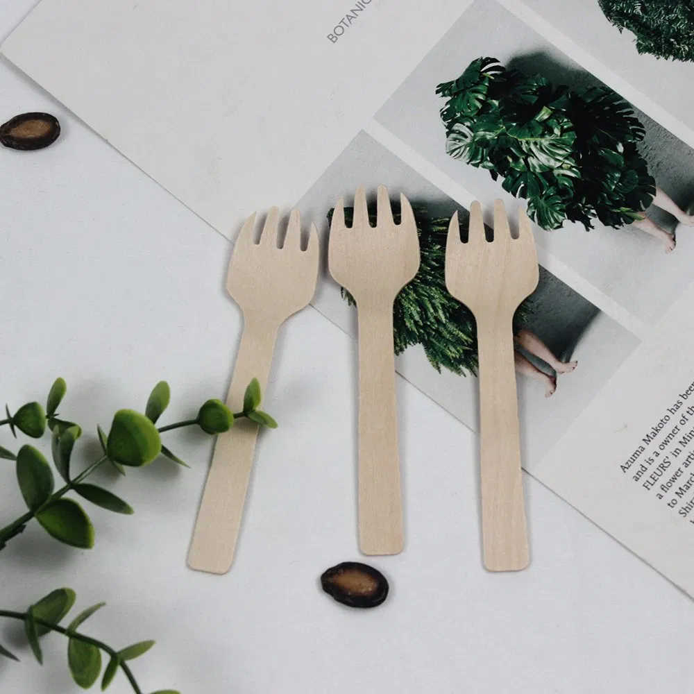 China Manufacturer 100% Natural Compostable Eco Bamboo Cutlery Sporks 104mm Disposable/Biodegradable Bamboo Spork