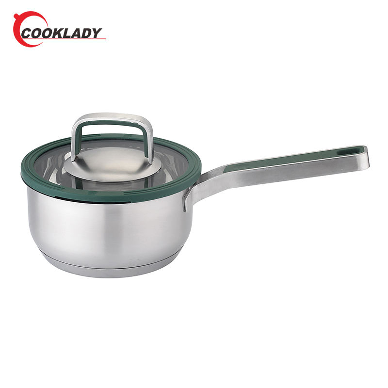 High Quality Frying Pan Stainless Steel Straight Shape Cookware Set Cooking Pot with Handle