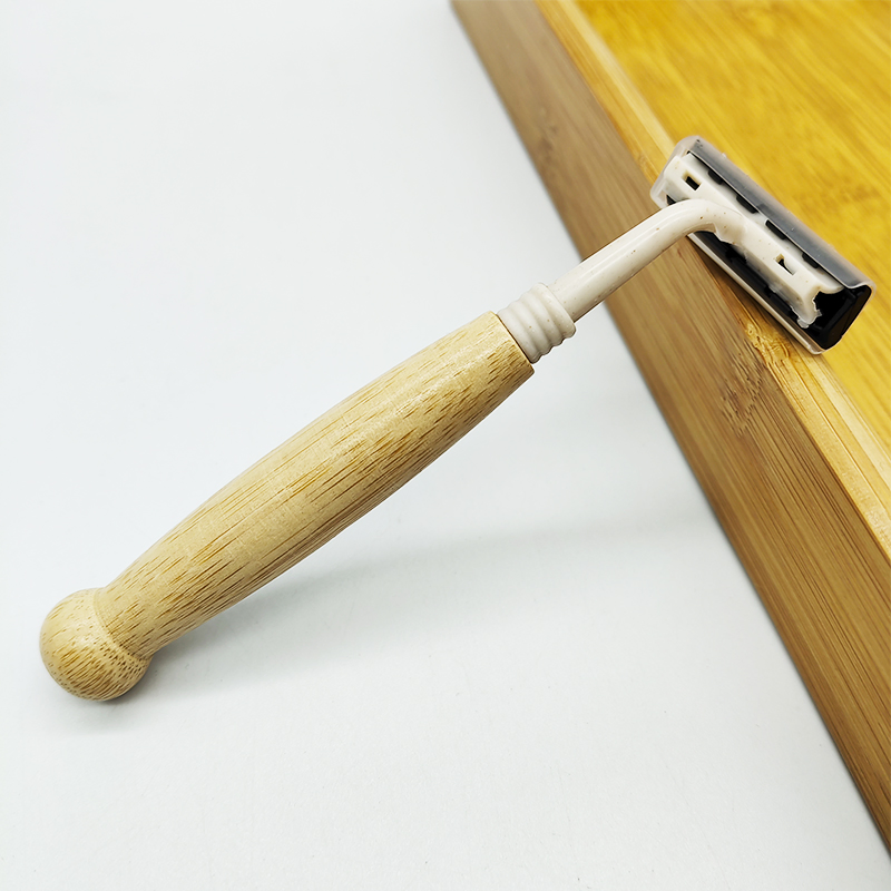 Eco-Friendly Manual Razor Natural Bamboo Handle Stainless Steel Blade