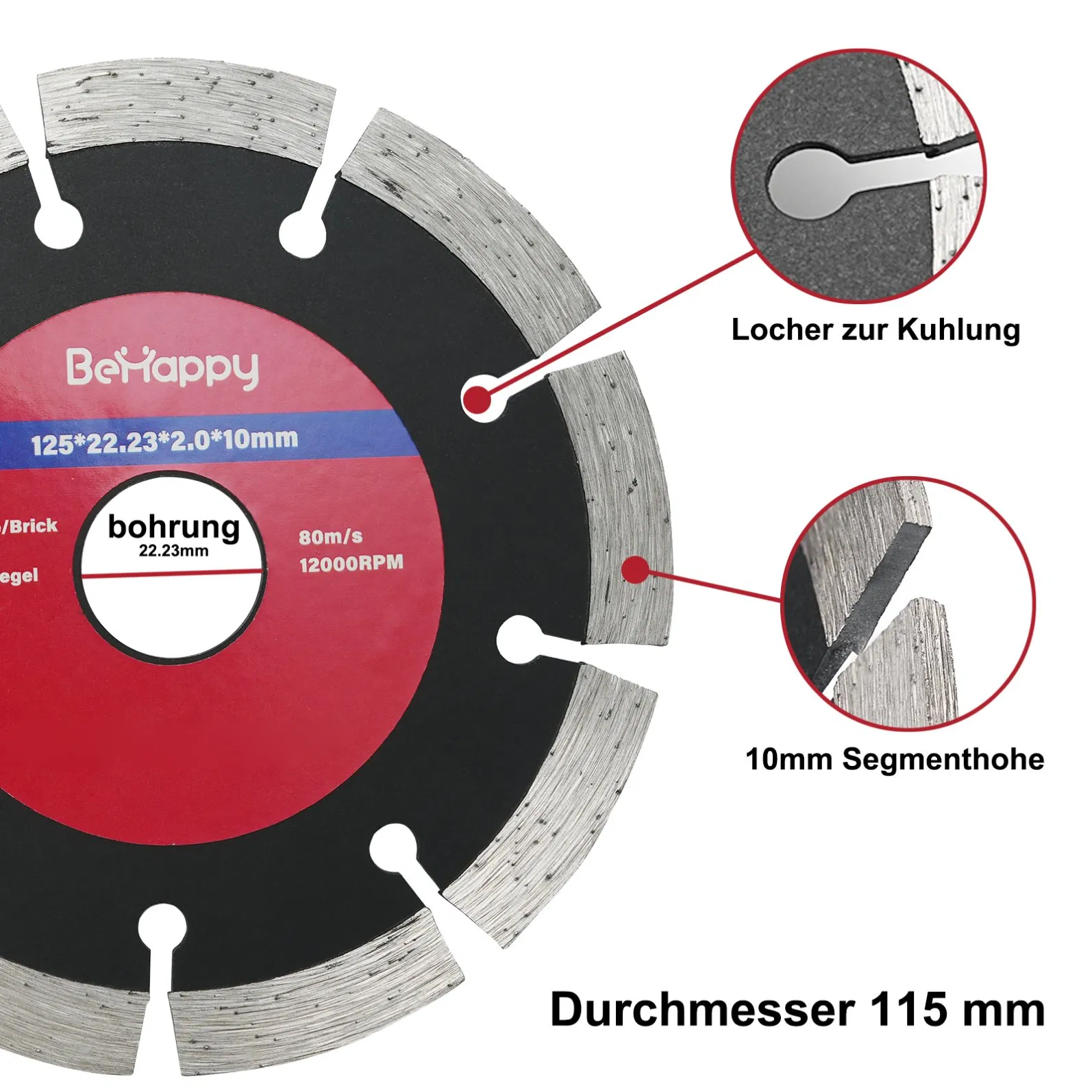 Behappy Dia22.23mm Diamond Tough Saw Blade