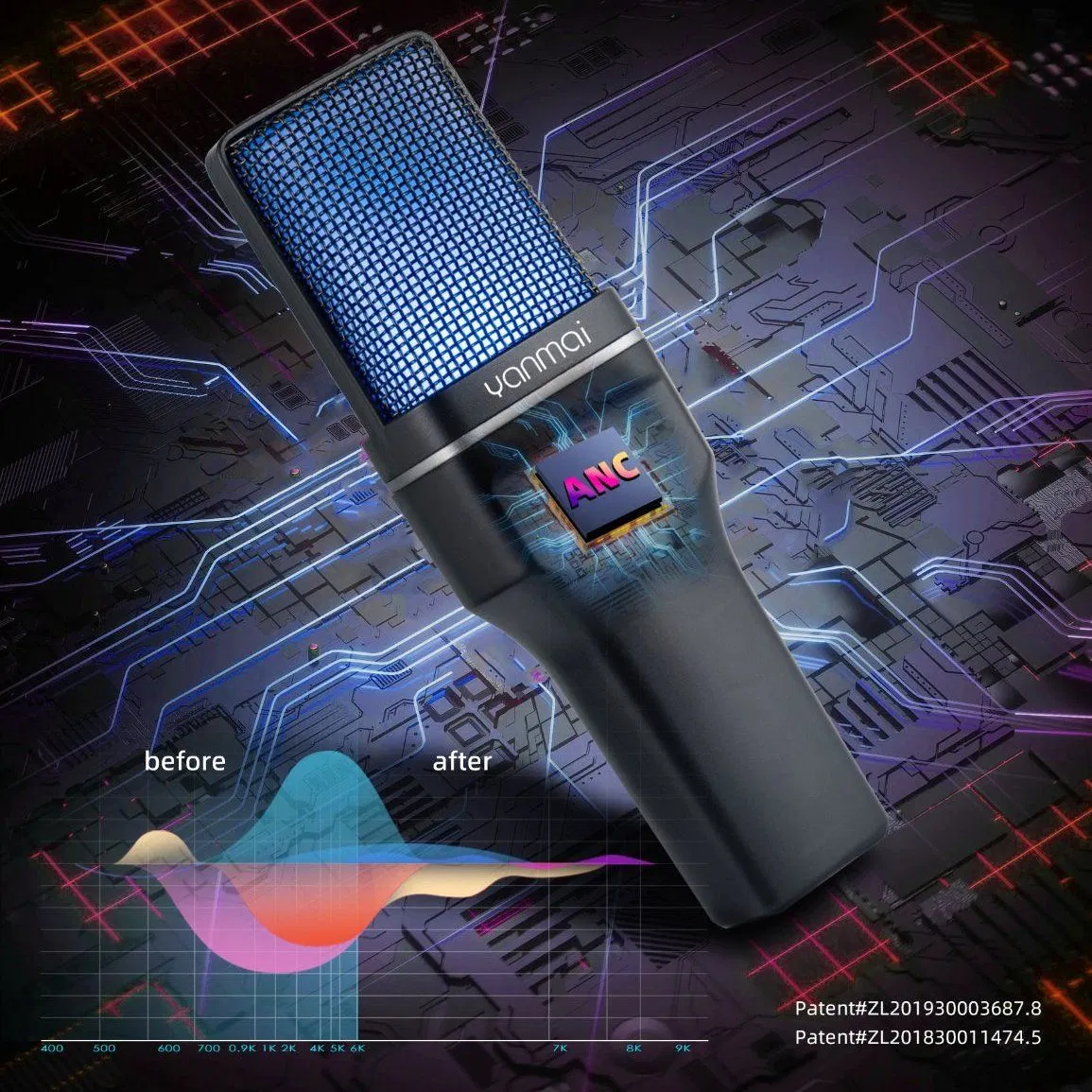 2.4G Wireless Microphone Anti-Slip Tripod USB 5V Power