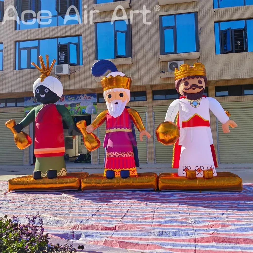 Giant Advertising Inflatable Three Wise Men for Christmas Decoration Airblown Kings Figure Character Model Balloon