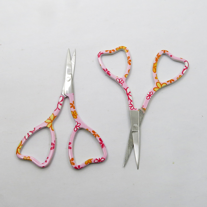 Lovely Fashion Design Durable Makeup Tool Beauty Accessories with OEM Logo Facial Trimming Eyebrow Eyelash Beauty Scissors