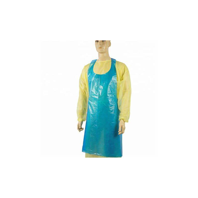 Durable Disposable Yellow Polyethylene Bib Apron for Food Service