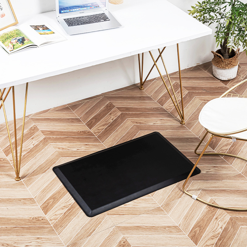Custom High Traction Bottom Anti Slip PU Leather Kitchen Floor Mat