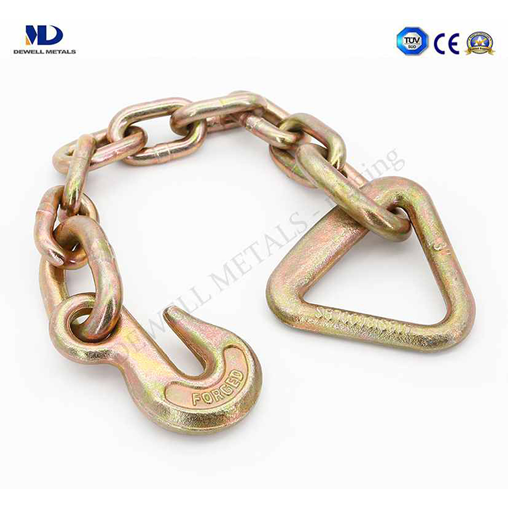 Color Galvanized Alloy Steel High Tensile Welded Link Chain with Eye Hooks