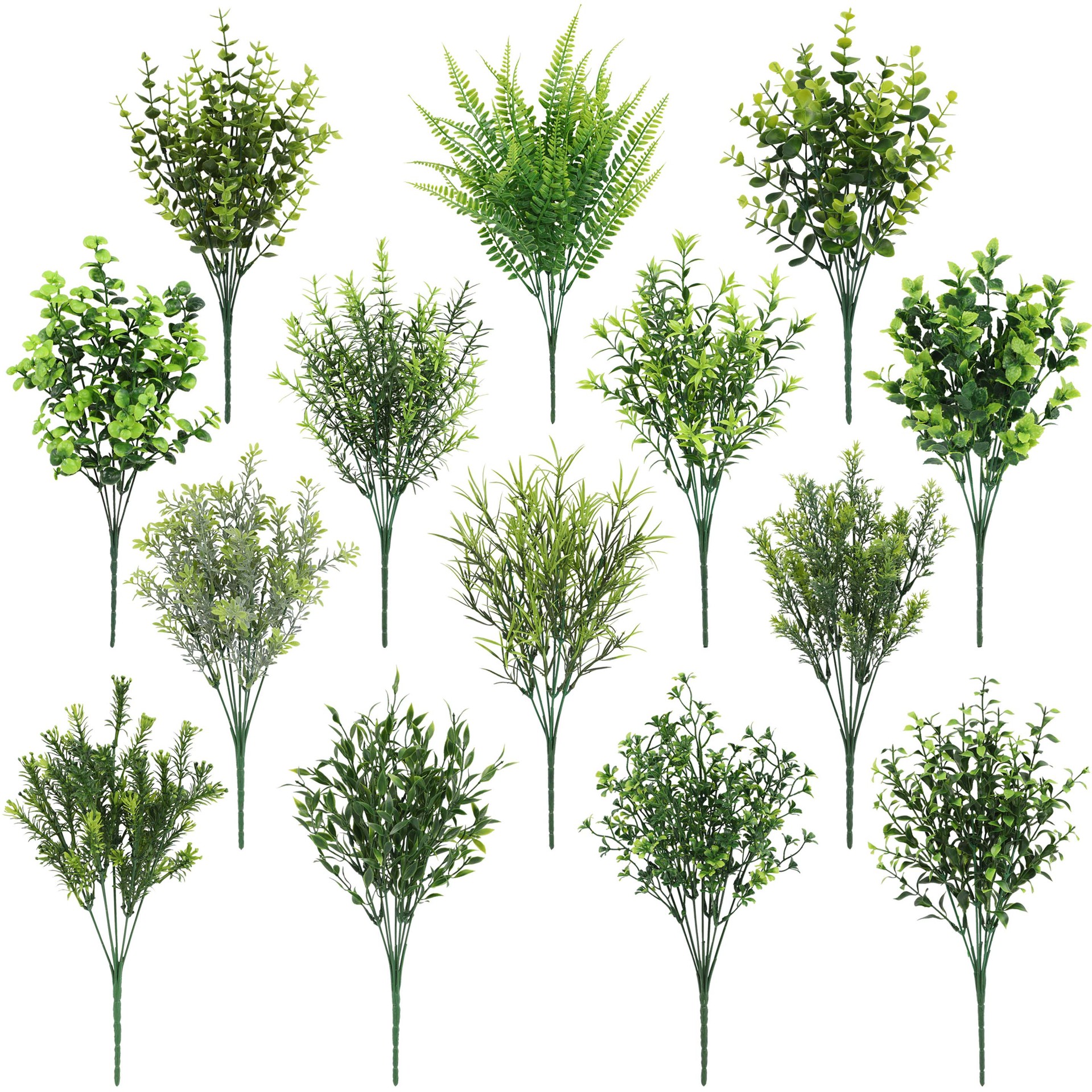 Кустарники искусственные персидские листья для декора дома