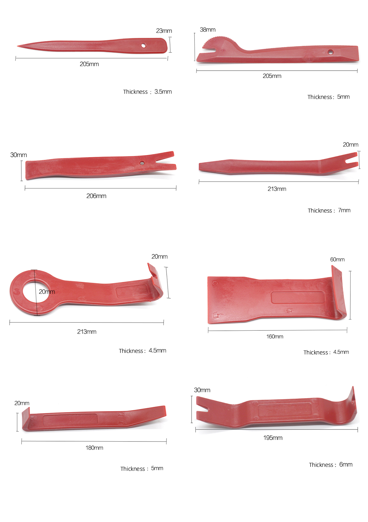 Набор инструментов для снятия обшивки и панелей автомобиля