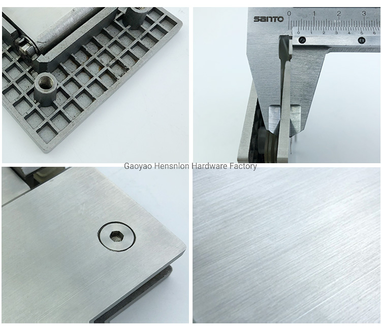 Bathroom Frameless Brass Zinc Alloy Stainless Steel Glass Shower Hinge 7603