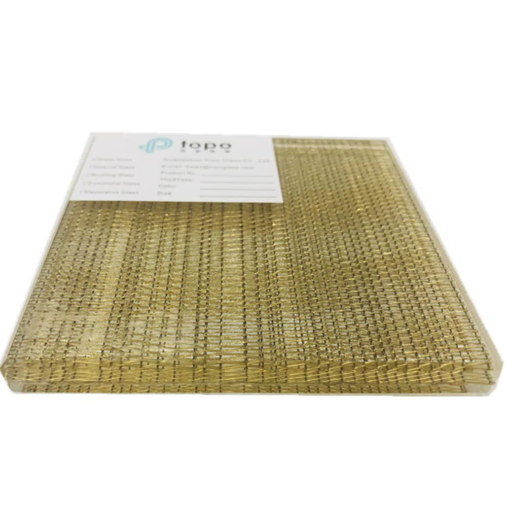 High Quality 5mm + 5mm Fireproof Resistant Wired Glass for Home Decor (PLW-TP)