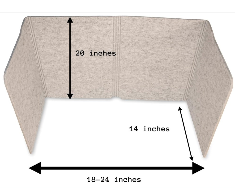 Freestanding Cubicle Privacy Desk Divider Reducing Noise Visual Distraction for Office Home School