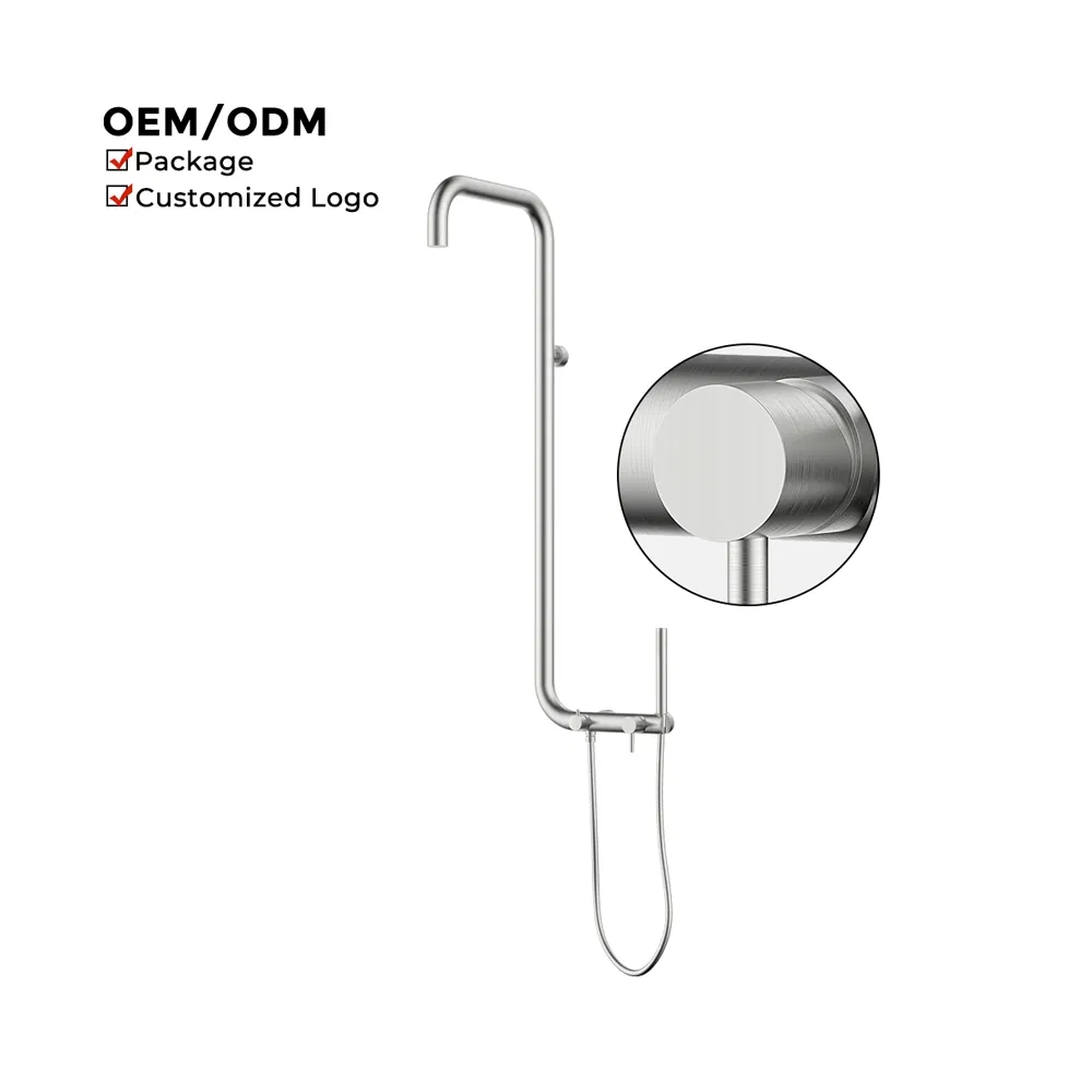 Premium Wall Mounted Stainless Steel Outdoor Shower Faucet