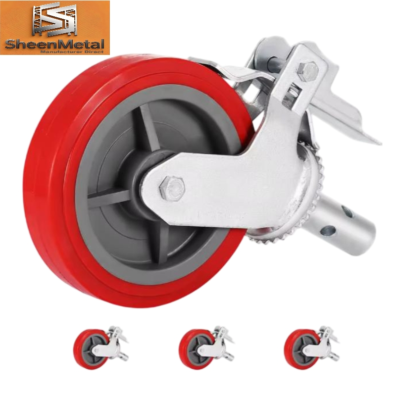 Professional Stem Scaffolding Casters Manufacturer PU Roller Scaffold Caster