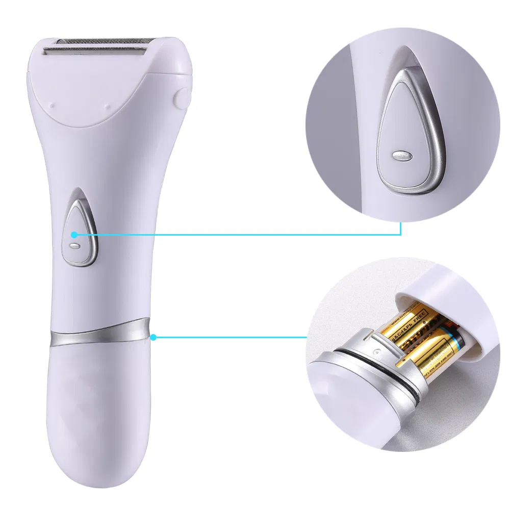 OEM Battery Operated Waterproof Women's Razors Washable Lady Shaver Silent Shaver