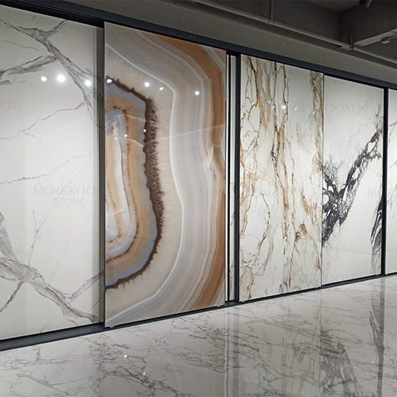 Italian Shower Wall Panel Arabescato White Marble Big Tile Porcelain 3600