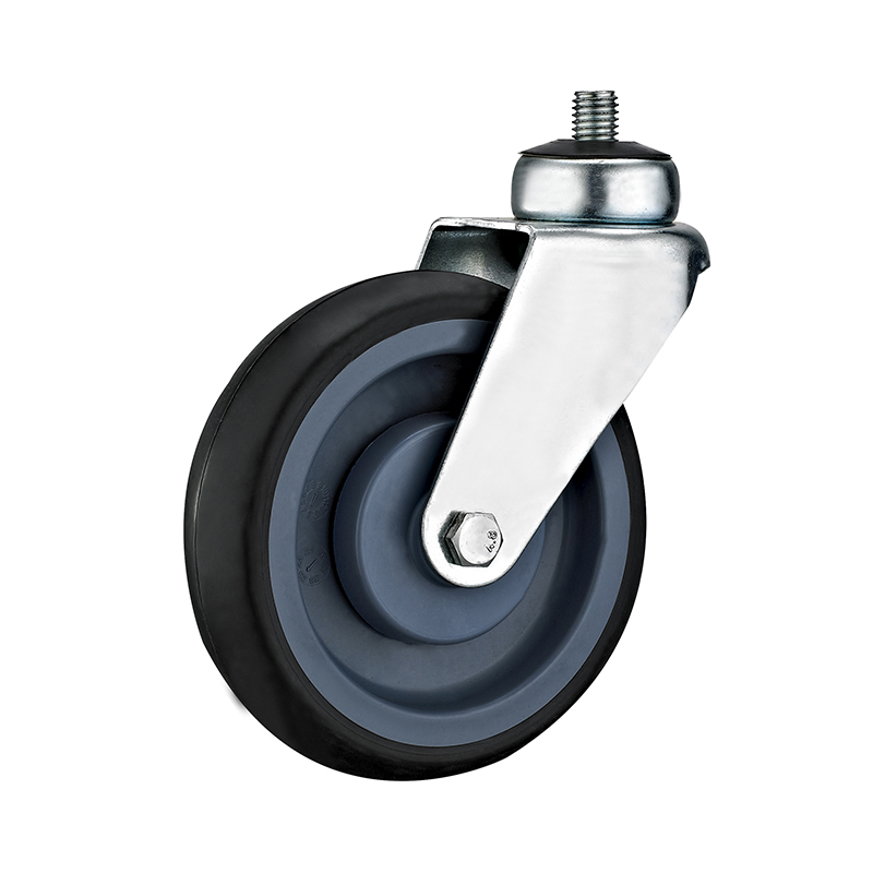 4'' 5'' Swivel TPR Wheels Supermarket Trolley Rubber Casters Shopping Trolley TPR Wheels Caster