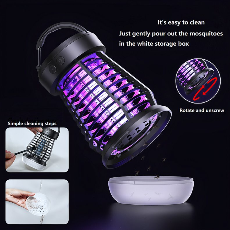 China Wholesale Camping Portable Killer Lamp Fly Insect Zapper Sos Emergency Light USB Rechargeable Electric Shock Mosquito Killer Lamp