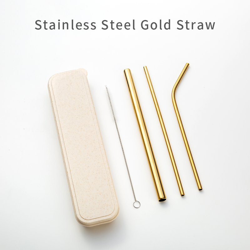 Dishwasher Safe Reusable Eco-Freindly Clean Brush Stainless Steel Straws