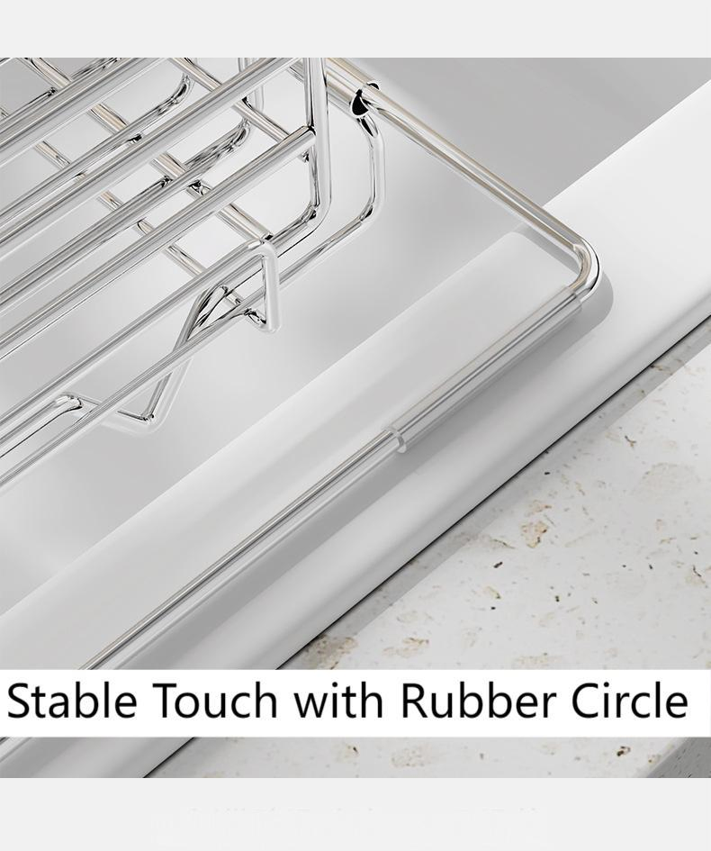 Expandable Dish Drainers Stainless Steel Drying Rack Space-Saving Kitchen Dish Drainers