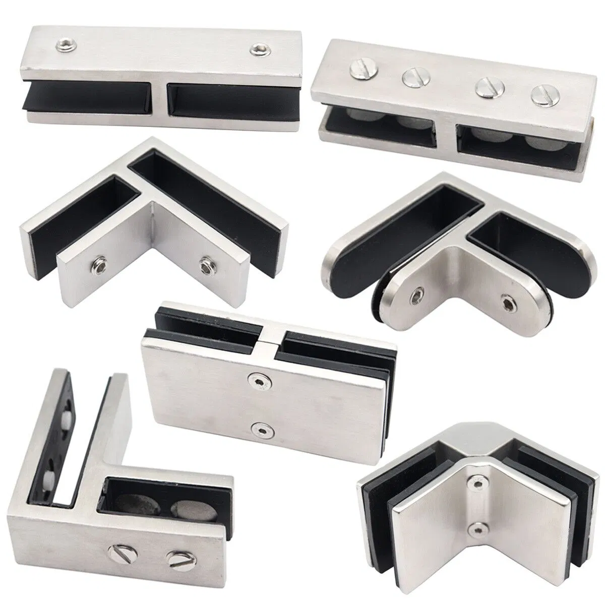 Modern Design Balustrades Handrails Stainless Steel Railing Glass Clamp