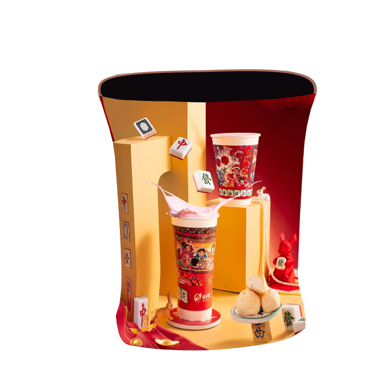 Trade Show Exhibition Tension Fabric Podium Display Logo Brand Counters