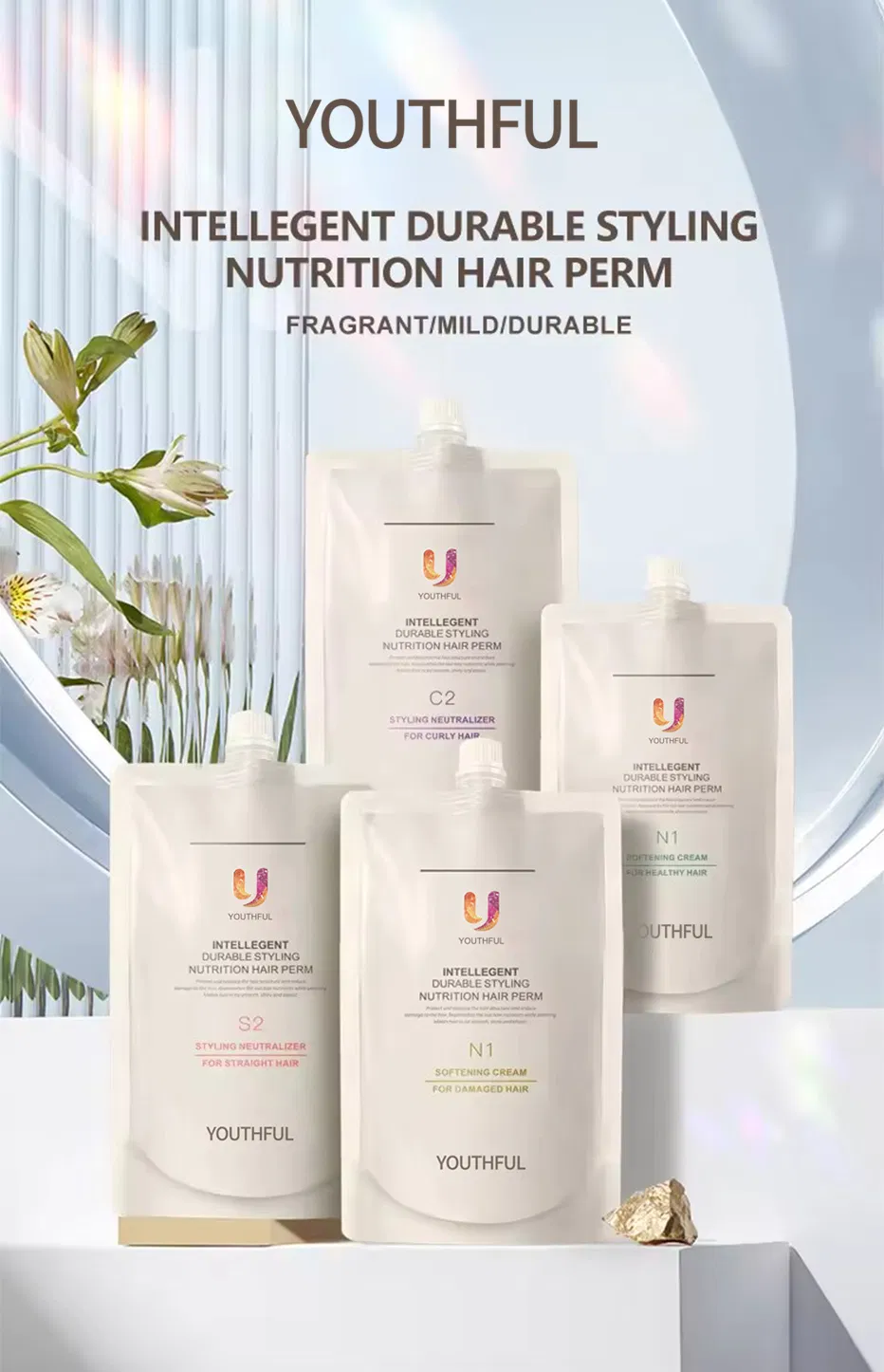 Professional Organic Cold Wave Hair Perm Straightening Cream