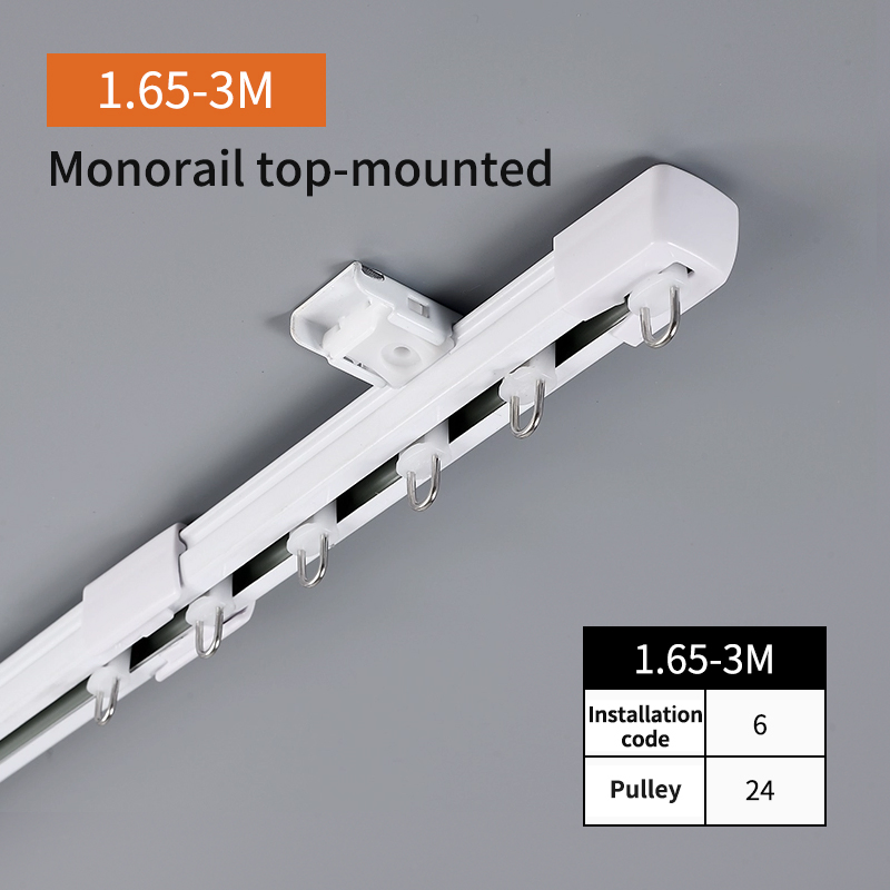 Durable Modern Style Home Window with Top/Side Mounted Retractable Curtain Tracks
