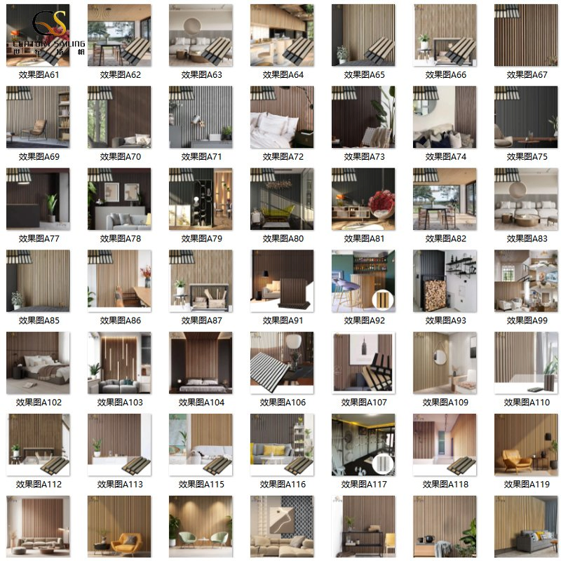 Customized Color Modern Decoration Wood Slat Acoustic Wall Panel for Indoor