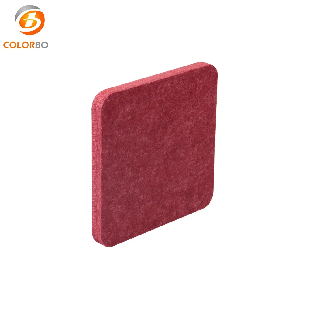 CBB24 Purplish Red Decorative Material Perforated Gypsum Board 12MM Acoustic Panel