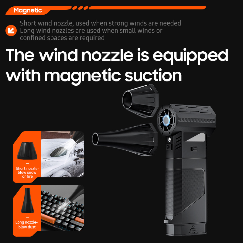 Portable Joy Toy Snow Blowing Dust Blower Turbo Fan Replace Abttery