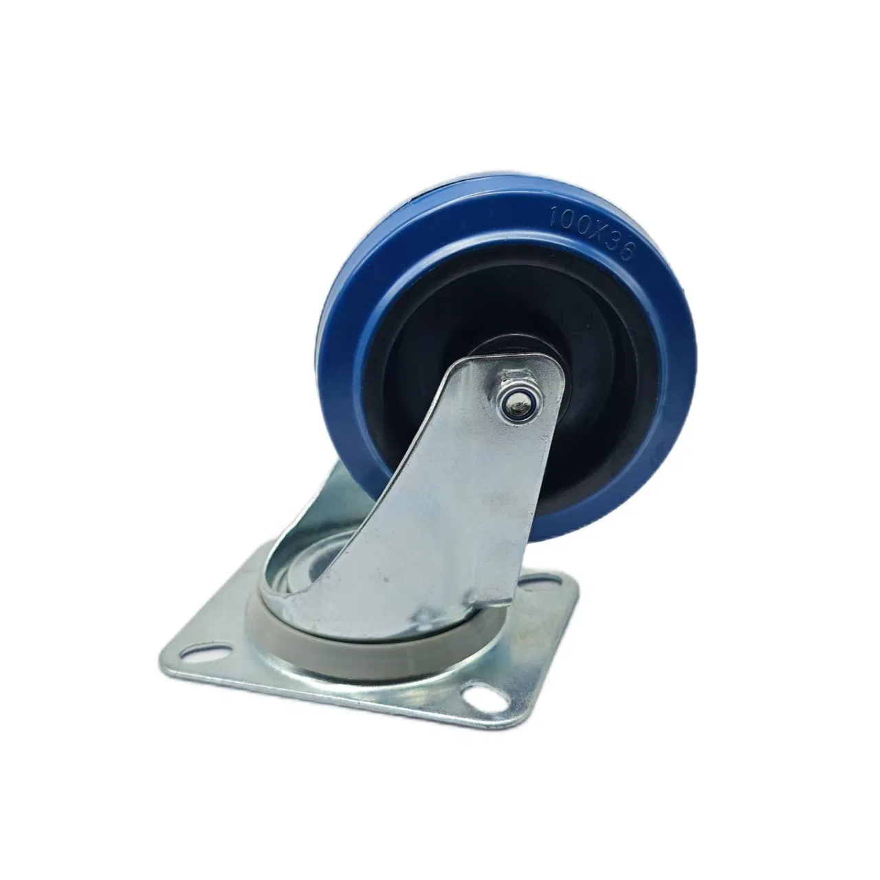 5 Inch Blue Swivel Plate Casters for Heavy Duty Applications