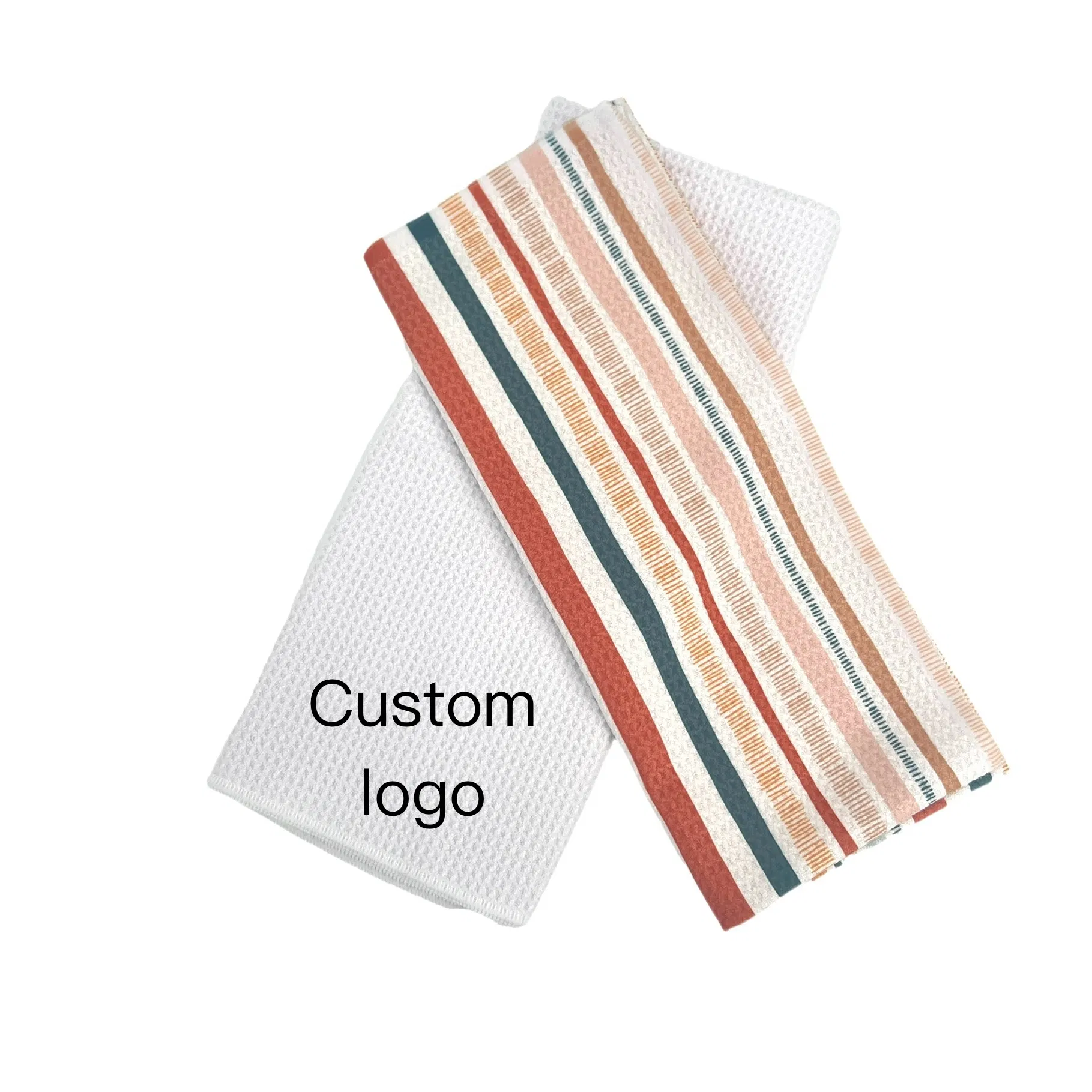 Premium Design 24 X 16 Inch Waffle Weave Microfiber Kitchen Dish Towels Absorbent Tea Towels