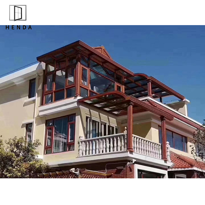 Aluminium Glass House Sunroom Winter Garden Folding/Opening/Sliding Door / Casement/Sliding/Fixed Window Tempered Safety Glazed Laminated Glass for Villa/Gym