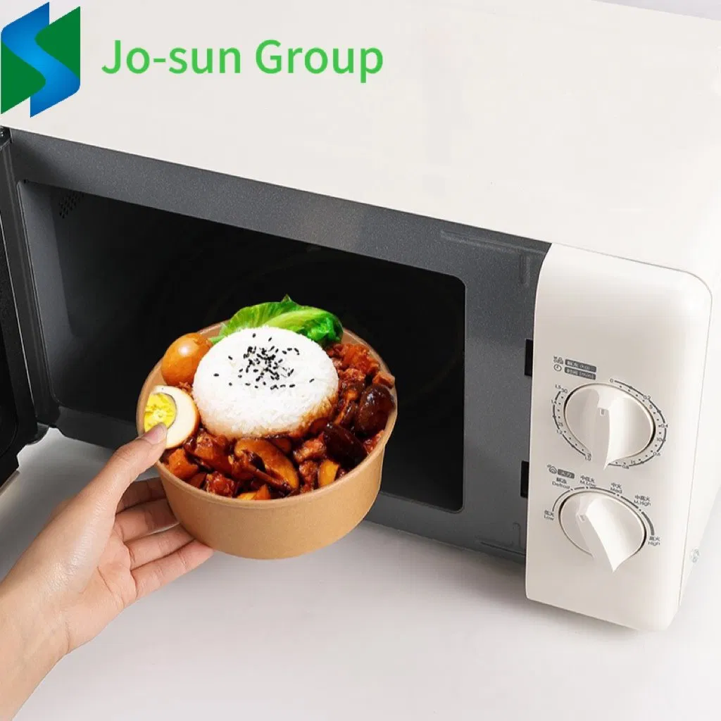 Jo-Sun New Product Brown 6 8 12 Oz Tableware Disposable Takeout Away Take Way Kraft Paper Salad Bowl