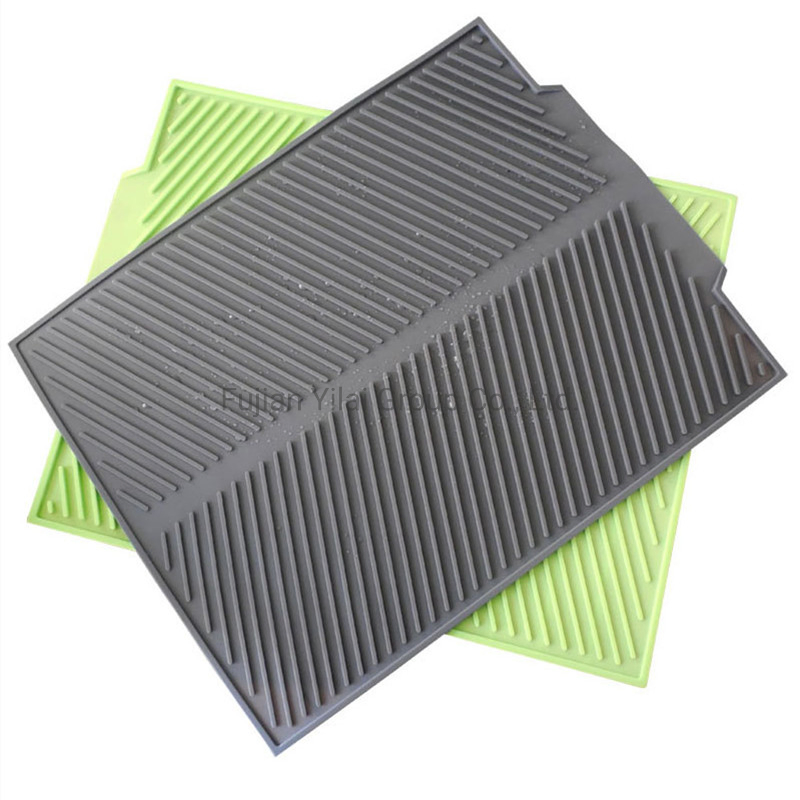 Durable Cushion Silicone Dish Drainer Mats Small Kitchen Draining Table Silicon Placemat