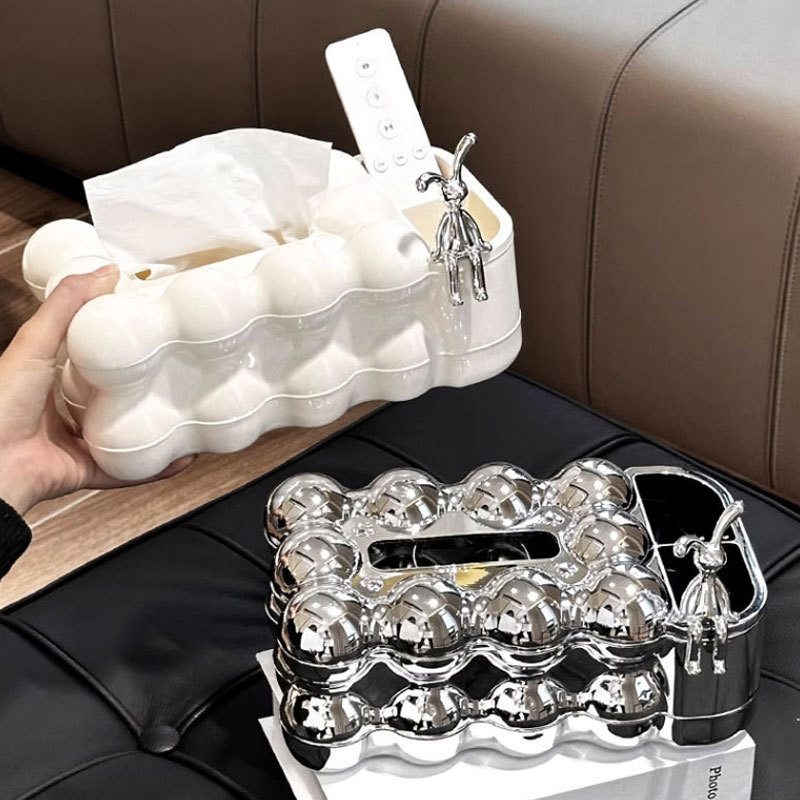 Органайзер для салфеток в стиле лофт, бежевый/черный