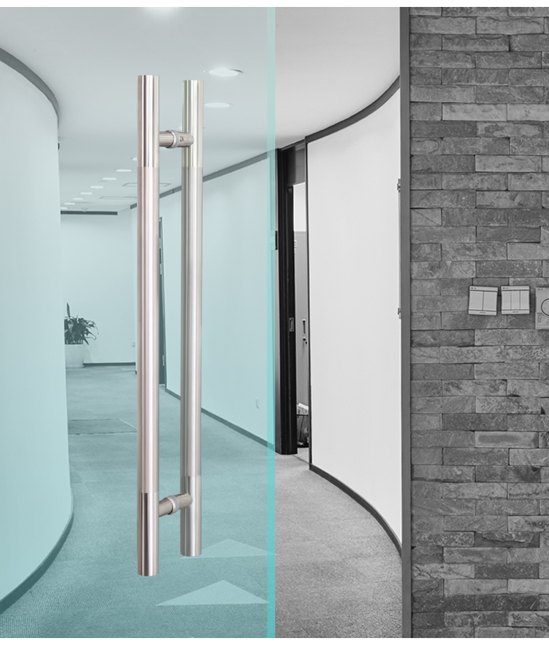 Glass Wood Door Handle I Shaped Door Pull Handle