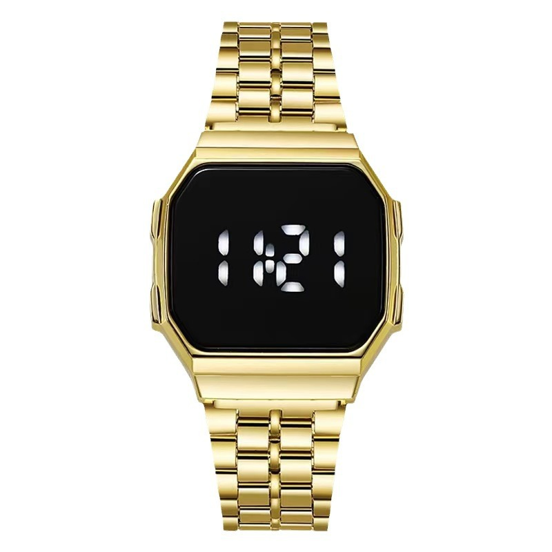 Hot Selling 91 Metal Steel Strap LED Square Electronic Watch for Men