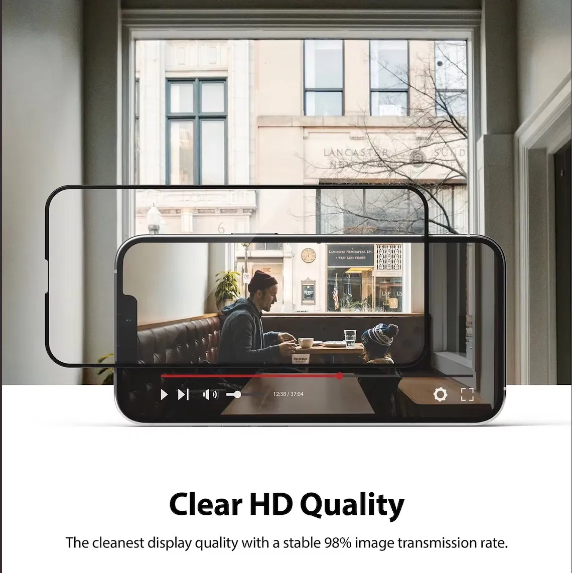 Premium 2.5D Full Coverage Tempered Glass with Silk Print Edge 9h Hardness HD Clear Screen Protector