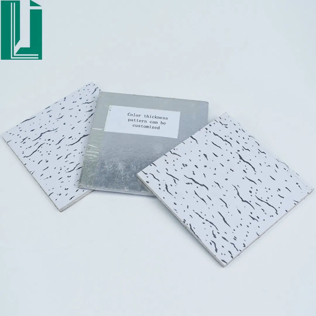 595*595 7 8 9mm Decorative Laminated PVC Gypsum Ceiling Tile