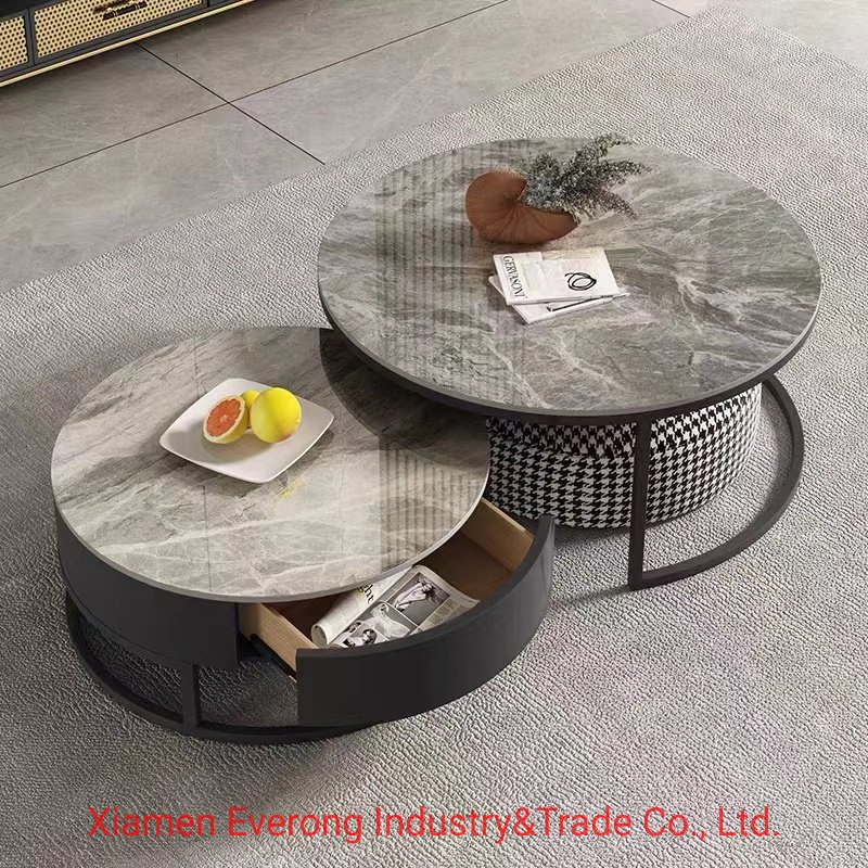Natural Stone Cream Marble Dining Table, Round Bar/Coffee Table Top