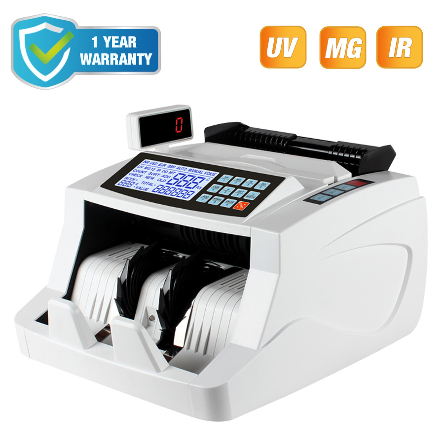 Bill Counters Money Counter Banknote Counter Cashing Counting Currency Counters UV Mg IR Currency Counting Machine Batch Add Self-Examination Money Counter