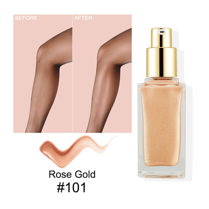 Custom No Logo Low MOQ 5 Colors Makeup Brightening Contouring Face Body Liquid Highlighter