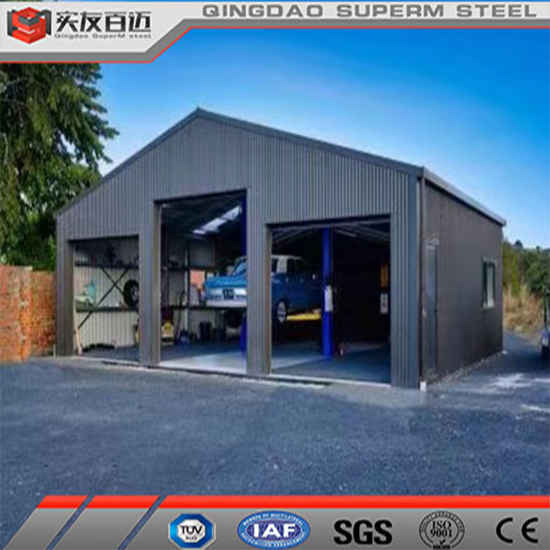 Steel Construction Building Prefabricated Steel Structure Car Storage Shelter Prefab Car Garage Carport