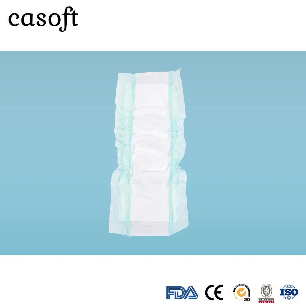 China Factory Wholesale Breathable Soft Dry Adult Nappies with Double Ears